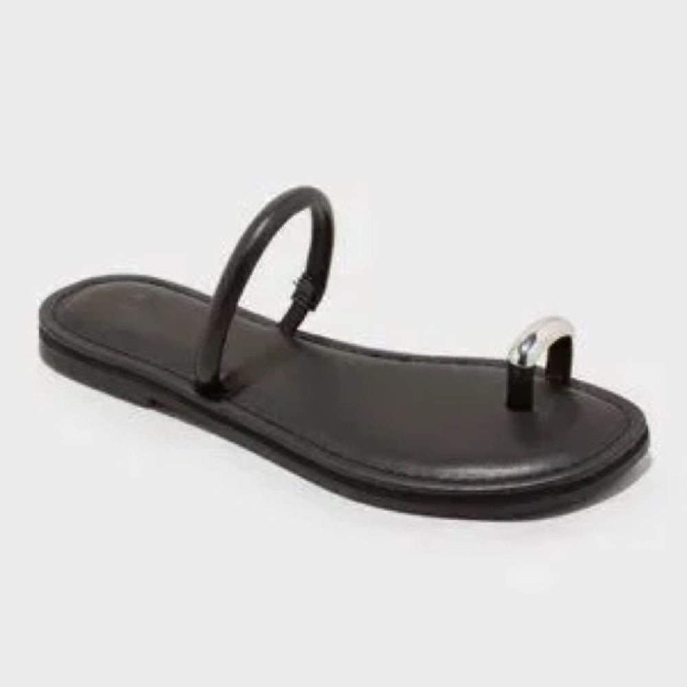 Women's Clara Toe Ring Sandals - Universal Thread™ Black
